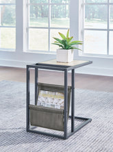 Warmstead Furniture - Ashley Furniture - Freslowe Chairside End Table - Chair Side End Table / Light Brown/Black - T931-107